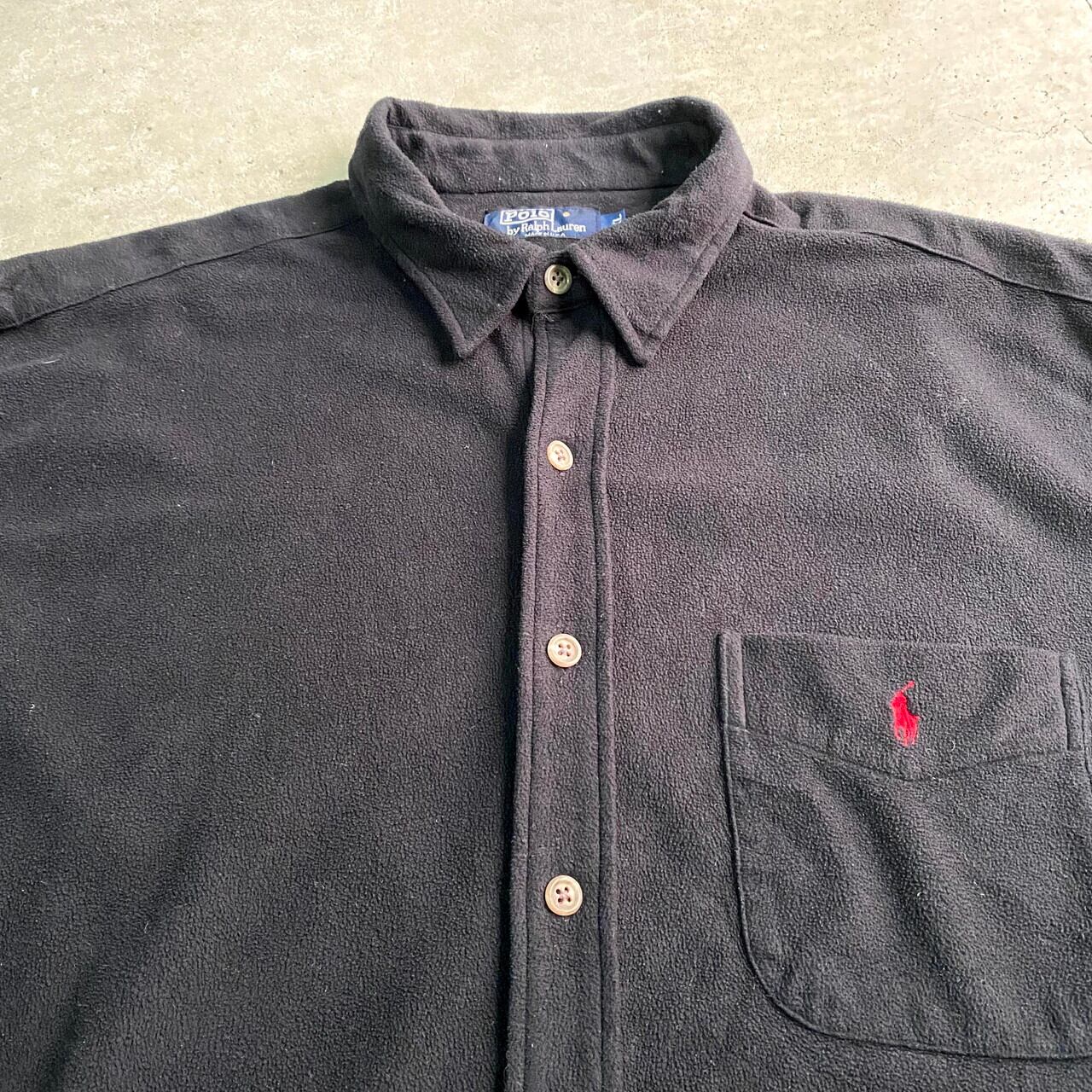 ラルフローレン フリースシャツ ジャケット 90s M ブラック 中古・古着通販】RALPH LAUREN (ラルフローレン) 90'Sフリース