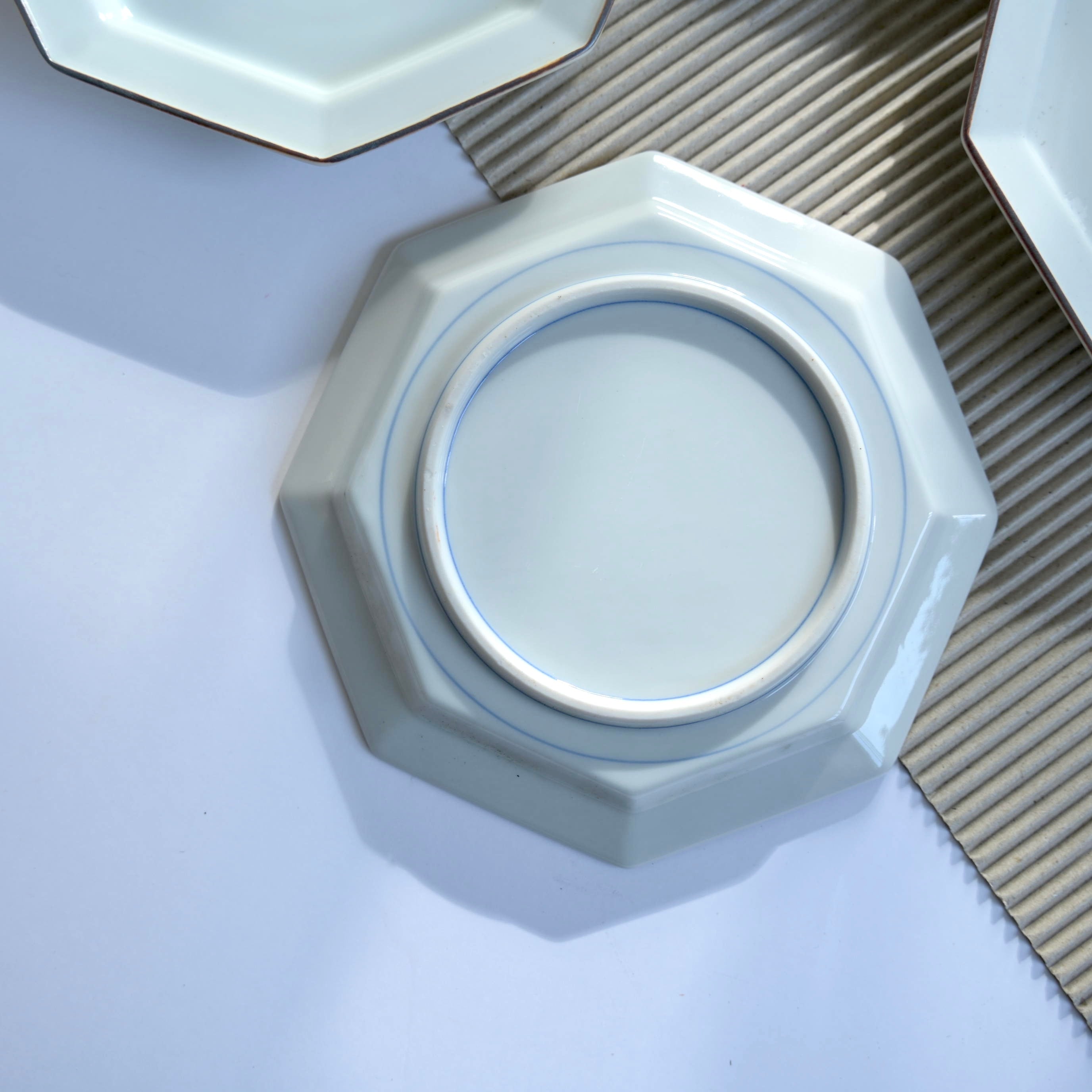 41124】【51111】九谷の白 八角形の平皿 / Kutani White Octagonal