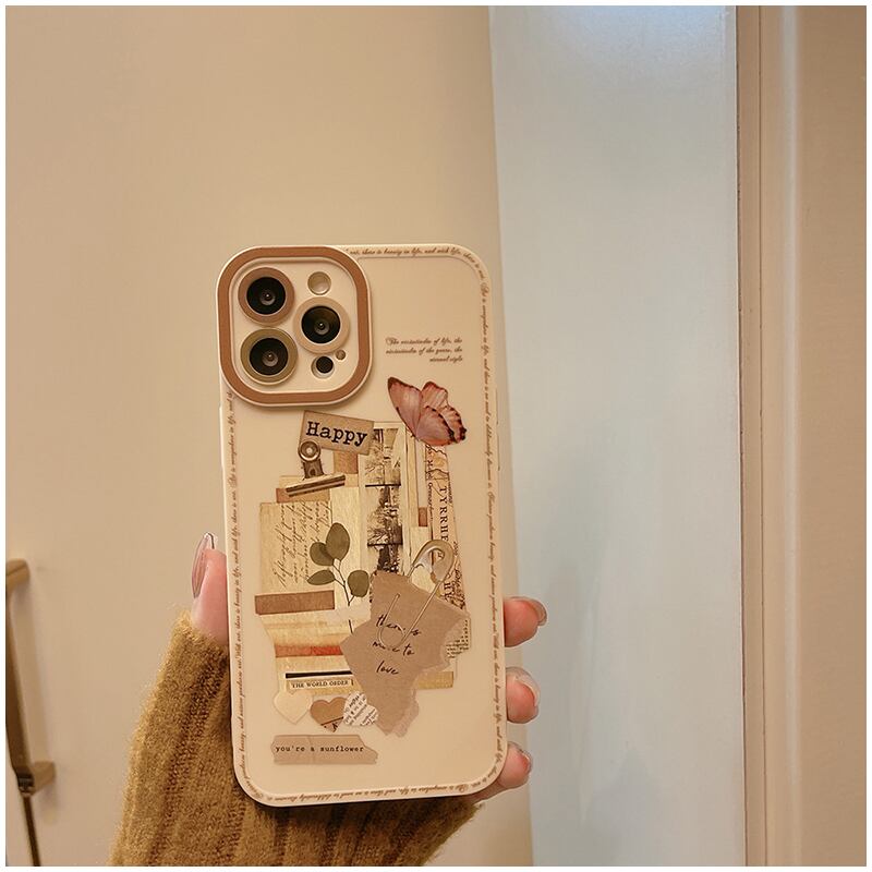 iPhone15対応】レトロな雰囲気が人気◎可愛い ステッカー デザイン