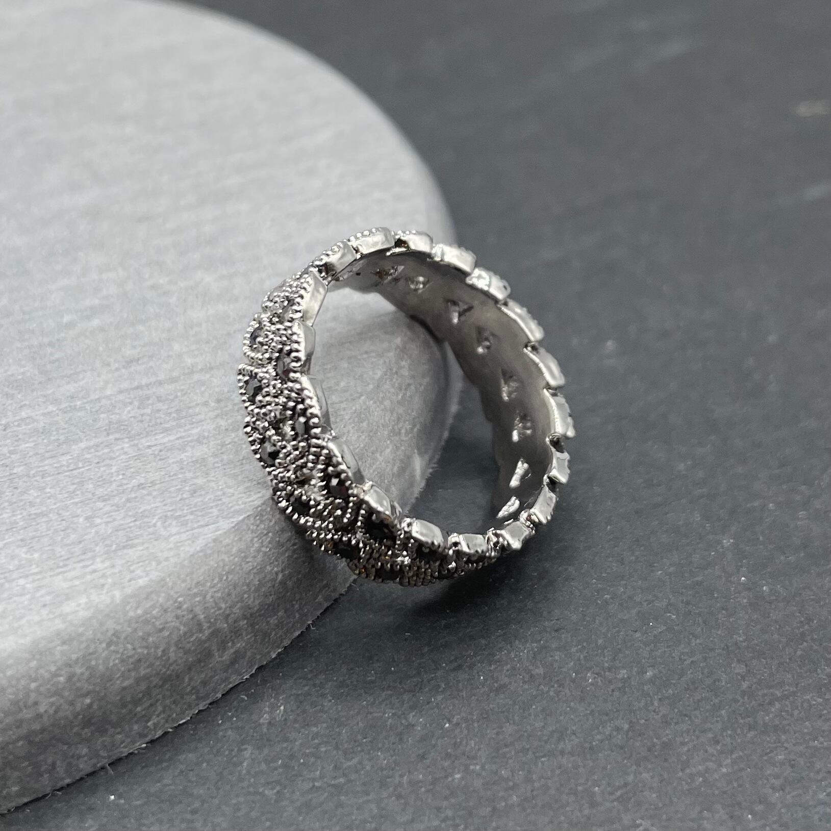 ブラックストーンリング レディース 指輪 15号、17号、19号 | jewelry Tim