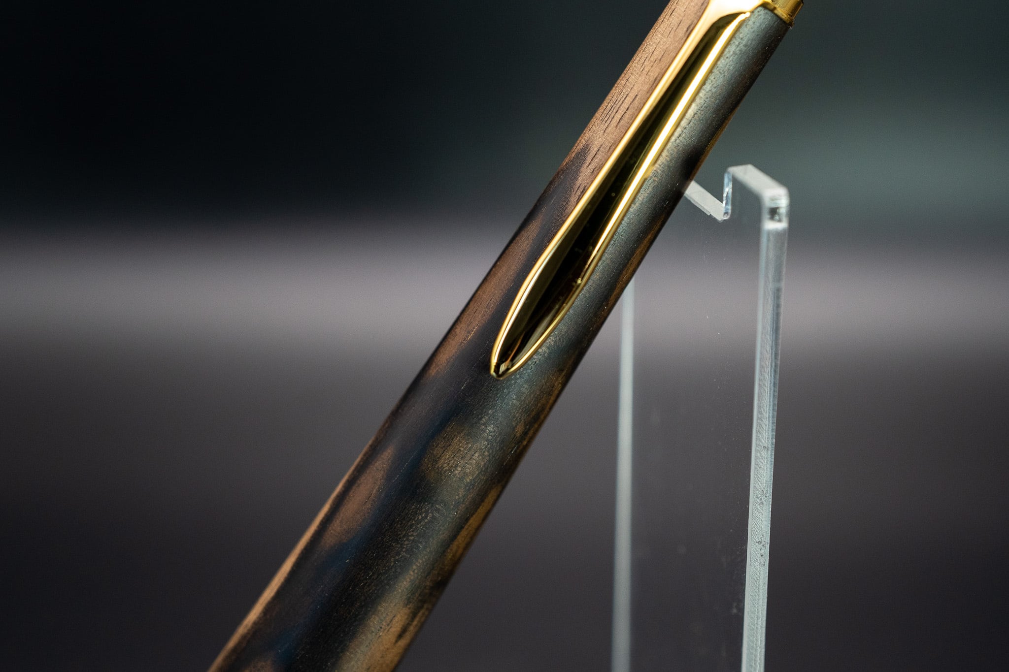 【魅惑の黒い紋様】 黒柿孔雀杢 極上 gold MP