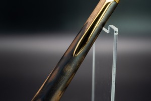 【魅惑の黒い紋様】 黒柿孔雀杢 極上 gold MP