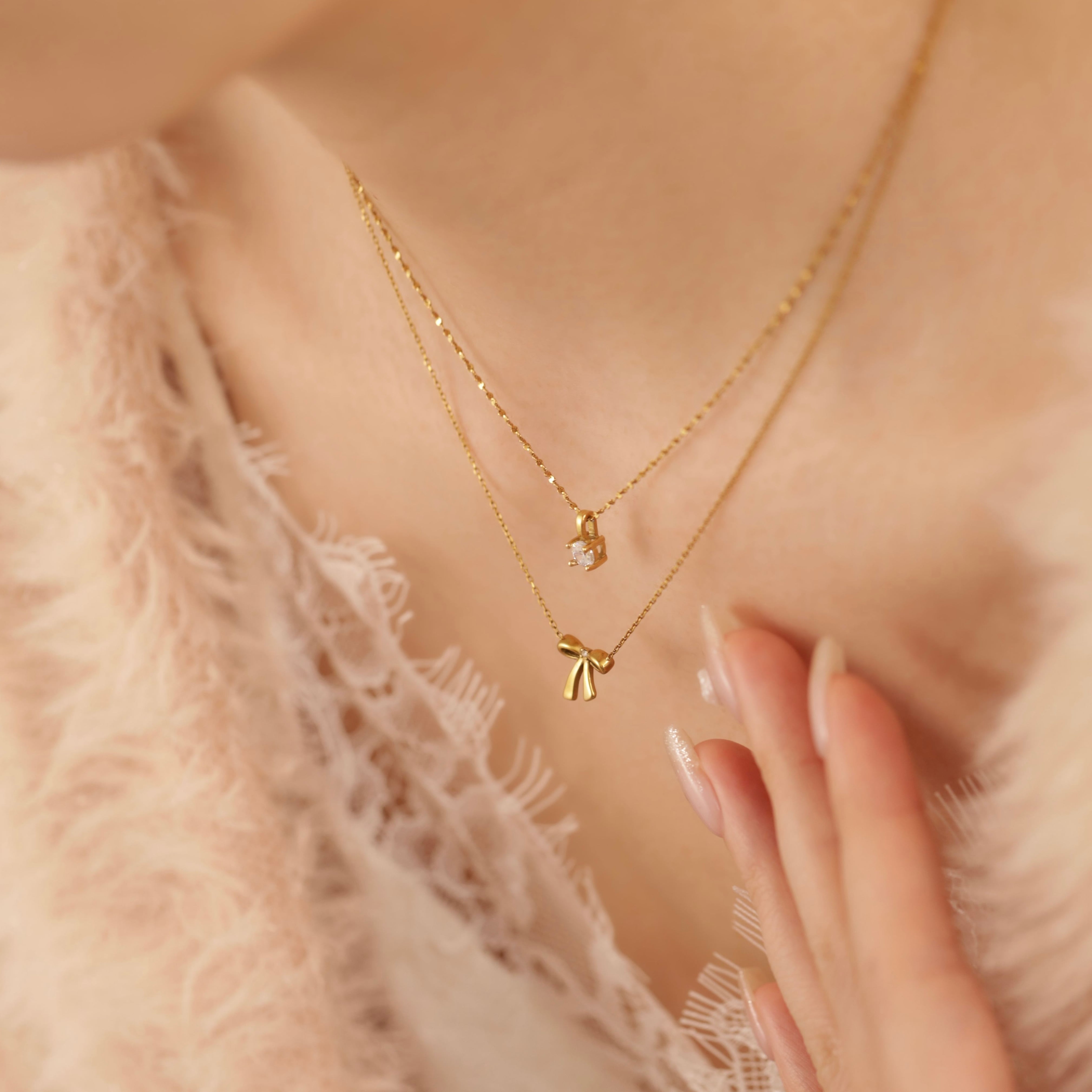 316L chérie ribbon necklace | apire