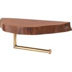 ペーパーホルダー JW-222BR 壁掛け 収納 収納棚 木製 天然木 ブラウン マホガニー材 マホガニー 木 おしゃれ シンプル ナチュラル 北欧 カントリー カントリー調 ゴールド 金 金色 洗面所 トイレ お手洗い インテリア ショップ 店舗 カフェ