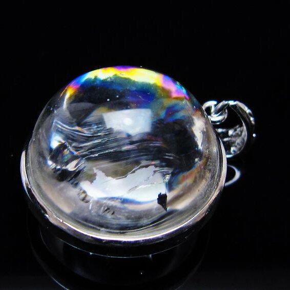アイリスクォーツ 水晶 ペンダント 虹入り 一点物 おまかせ便 112-12384