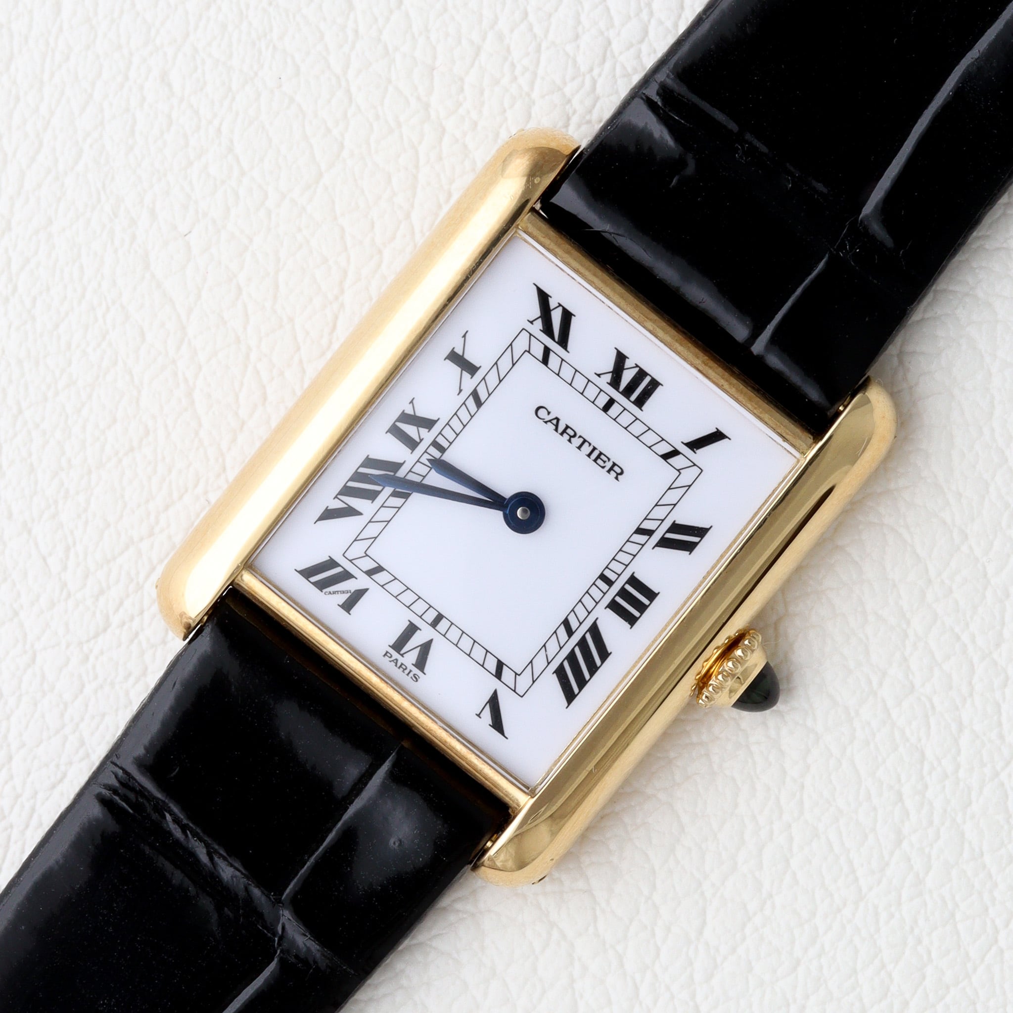 【正規修理済】カルティエ タンクルイ LM PARIS 文字盤 コンプリートサービス