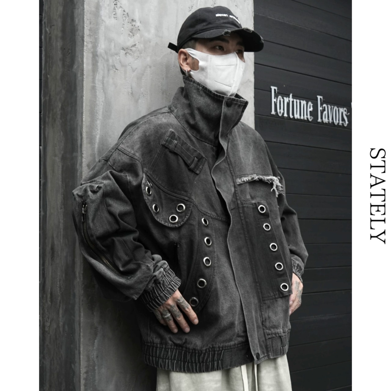 Washed Eyelet デニムジャケット_O75・画像2