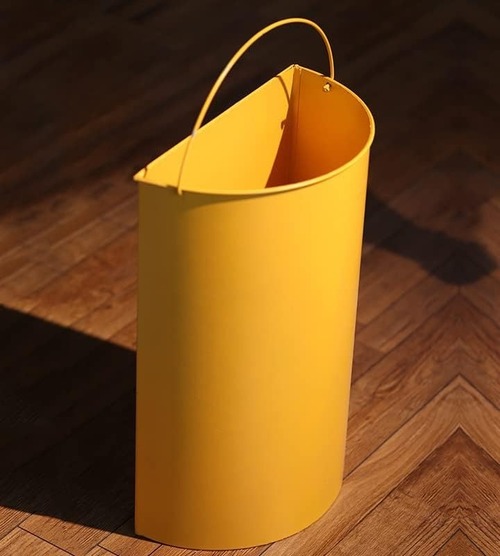 ゴミ箱 おしゃれ アメリカンレトロ ドラム缶 半円 ダストボックス ダストビン 5L インテリア アメリカン雑貨 ヴィンテージ ブリキ イエロー ブルー