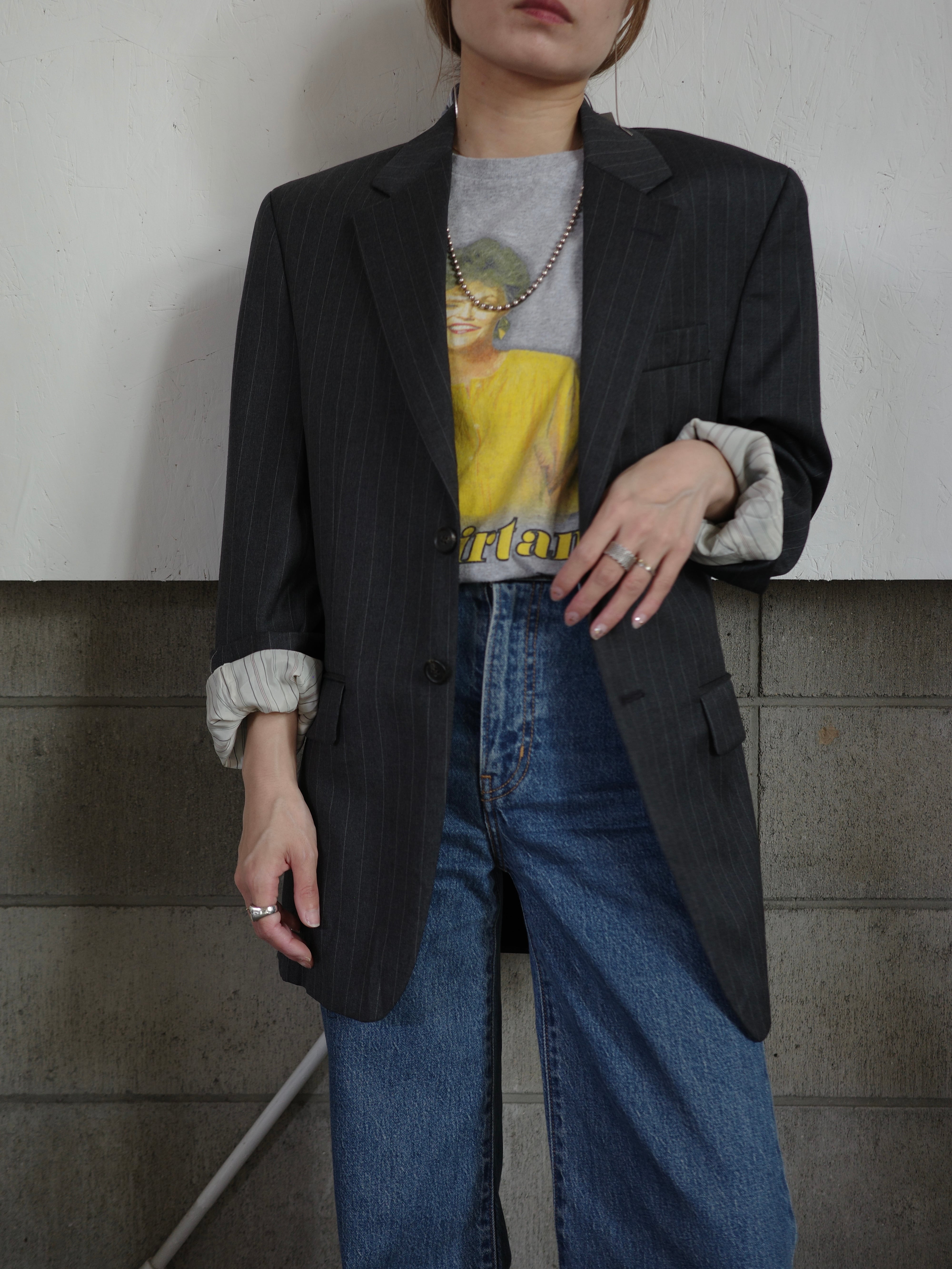 <vintage>”Ralph Lauren”stripe jacket