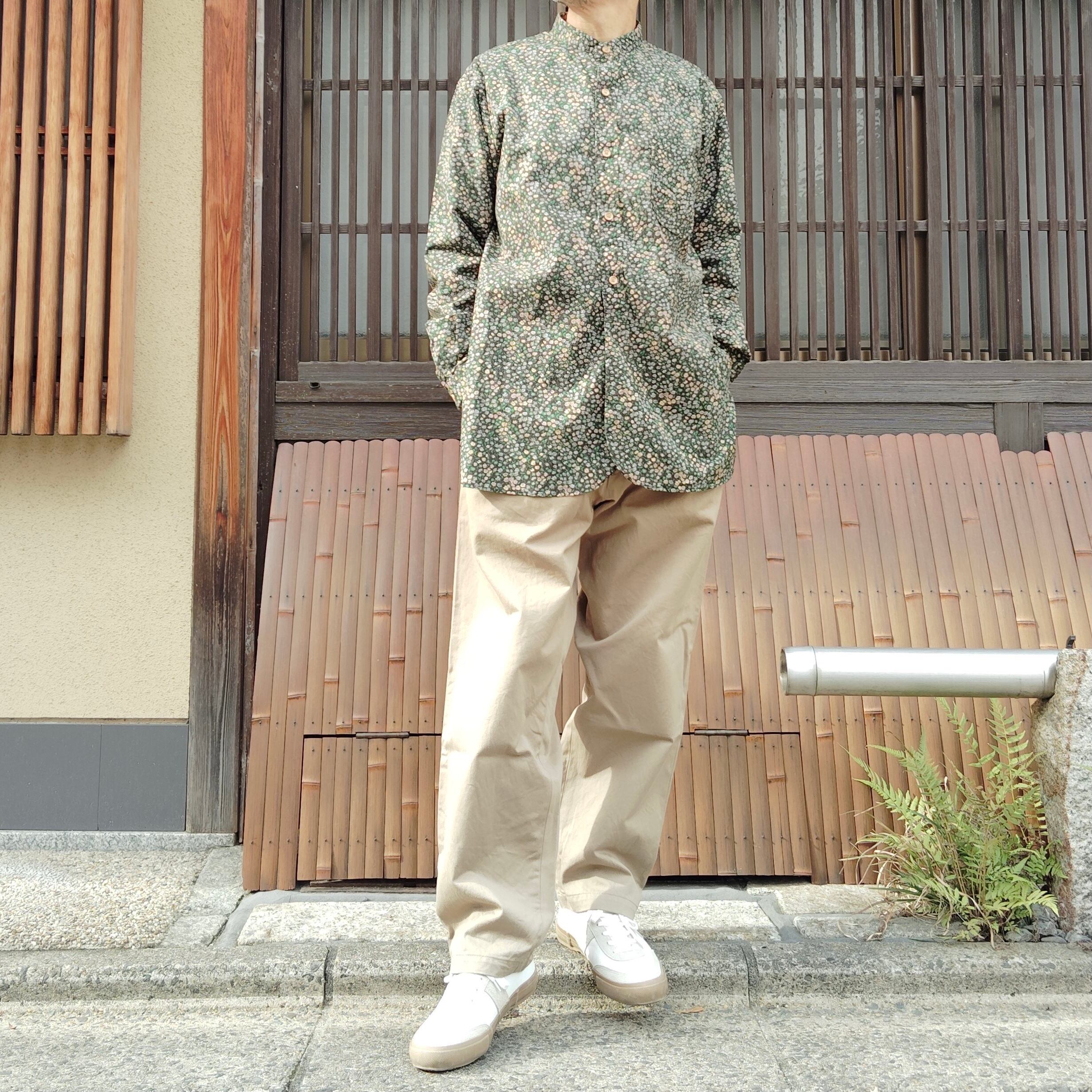 ヤエカ　スタンドカラー　プルオーバーシャツ　ゆったり　M〜L　コットン YAECA/ヤエカ Stand collar shirts/スタンドカラーシャツ MARUGERITE