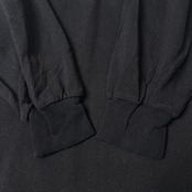 Black & White ブラックアンドホワイト 長袖ポロシャツ LL/ブラック/ゴルフ/鹿の子