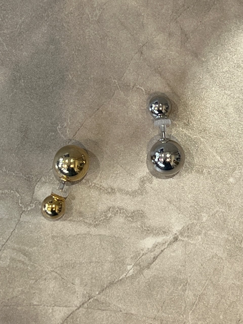 【SELECT】リバーシブルメタルボールピアス 1ペア