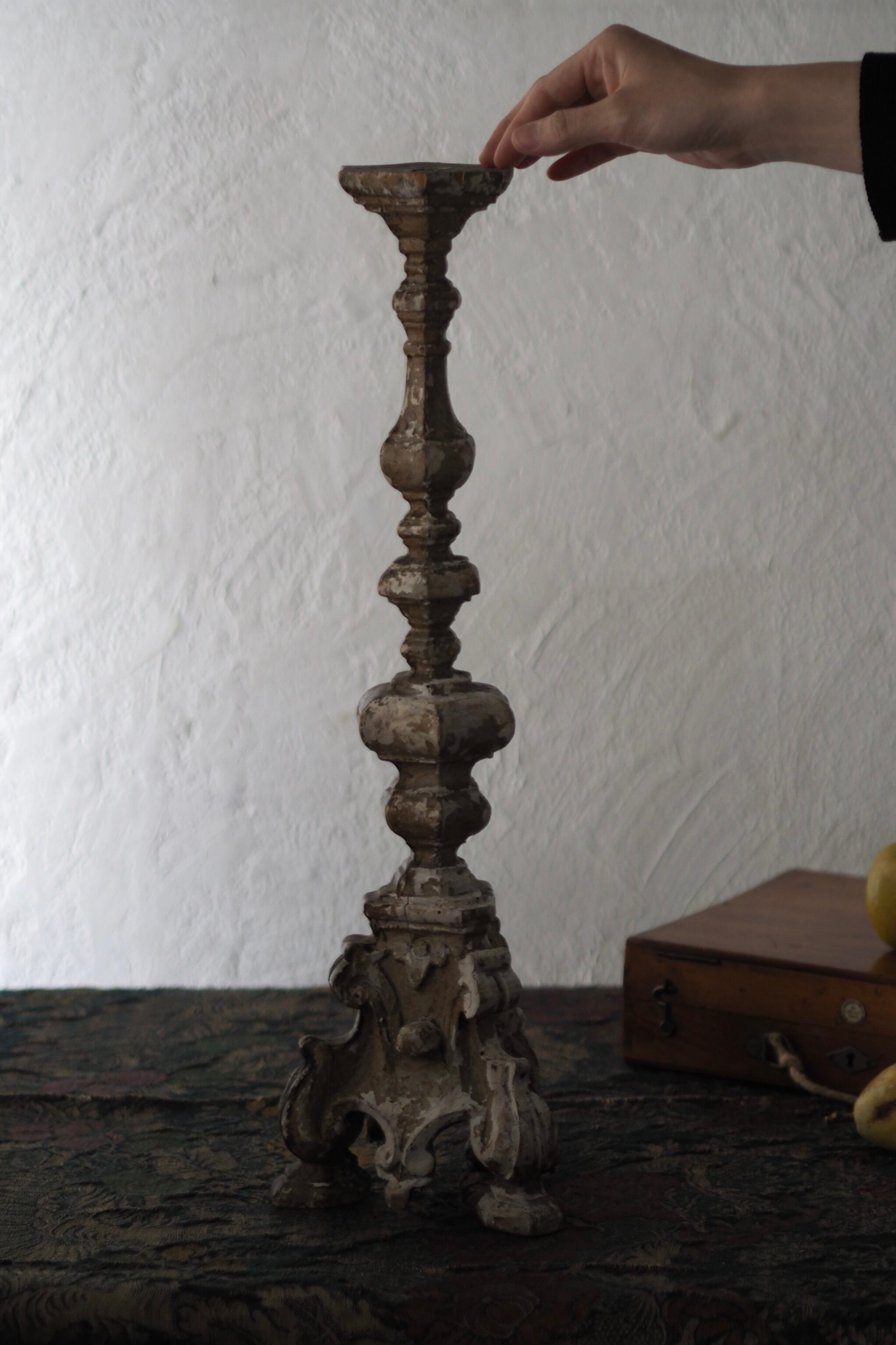 燭台　一対　木製　アンティーク　コレクション アンティーク 教会の燭台 No.2-antique candle stand | アンティーク