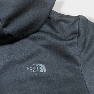 【THE NORTH FACE】ポリエステル パーカー フーディー プルオーバー M ロゴ プリント バックロゴ ハーフドーム ノースフェイス アウトドア 黒 US古着