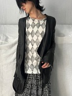 "EKAM" No collar Leather Jacket