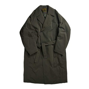 COATED NYLON BELTED HUGE COAT / 撥水ナイロンベルト付きHUGEコート(KHAKI)