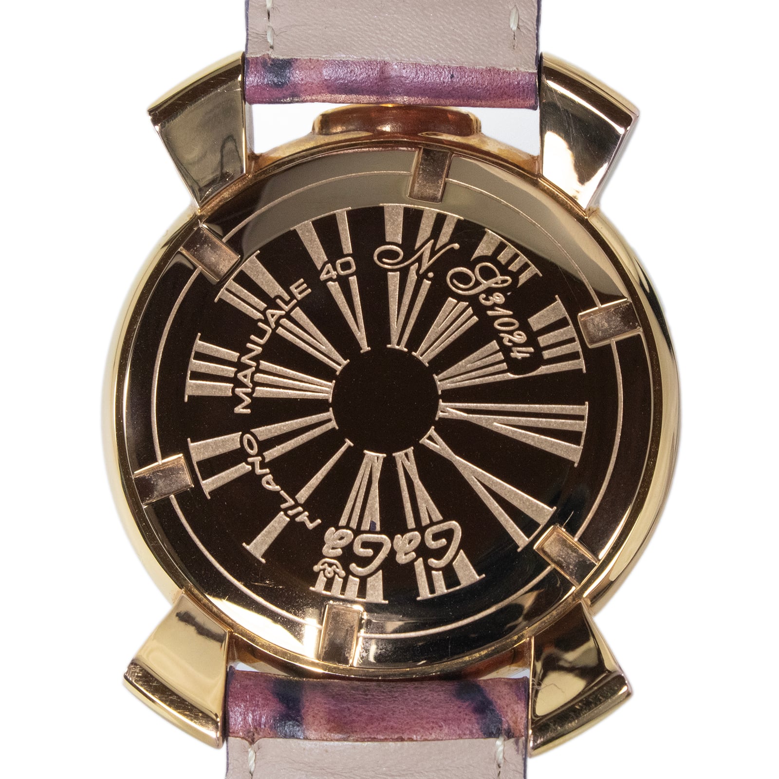 送料無料 ガガミラノ 腕時計 レディース マヌアーレ40mm 5021.4 白 紫