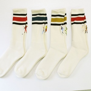 BRU NA BOINNE×DECKA 　ブルーナボイン×デカ　　de-11BN     SK8 SOCKS   80’Sスケーターソックス