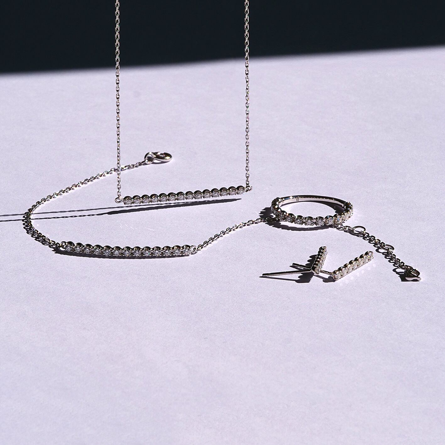 【バーネックレス】K18 Pt950 ネックレス ペンダント モアサナイト ダイヤモンド シンプルネックレス シンプルペンダント 18K Pt950 Pt850 K18 18金 プラチナ ネックレス