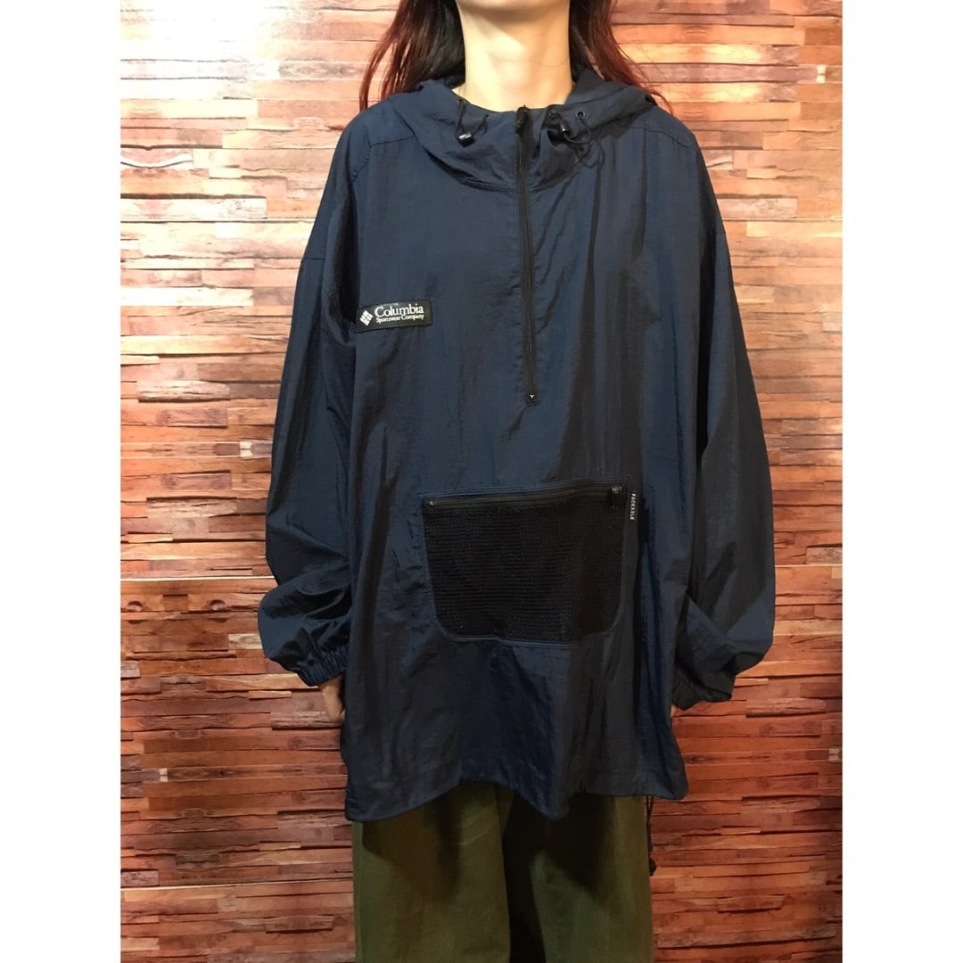 【チャンピオン】アノラック ナイロン プルオーバー  メッシュ 90s 2XL