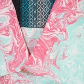 「strawberry syrup」マーブル柄〜セオアルファ 浴衣・夏着物・単衣