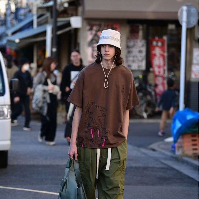 SALE  【HIPANDA ハイパンダ】メンズ プリント Tシャツ MEN'S PRINT SHORT SLEEVED T-SHIRT / BLUE・ BROWN