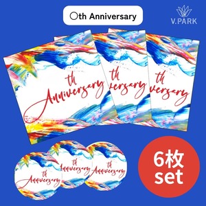 メッセージカード Anniversary 6枚セット