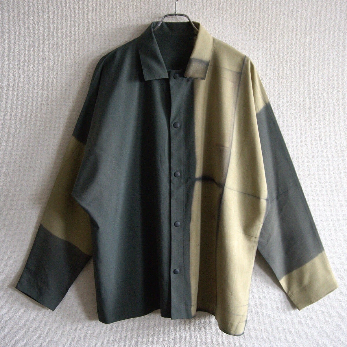 ユ*キ様 アイムメン イッセイミヤケ シャツ 美品】IM MEN【板締め染めシャツ】3 イッセイミヤケメン ISSEY MIYAKE