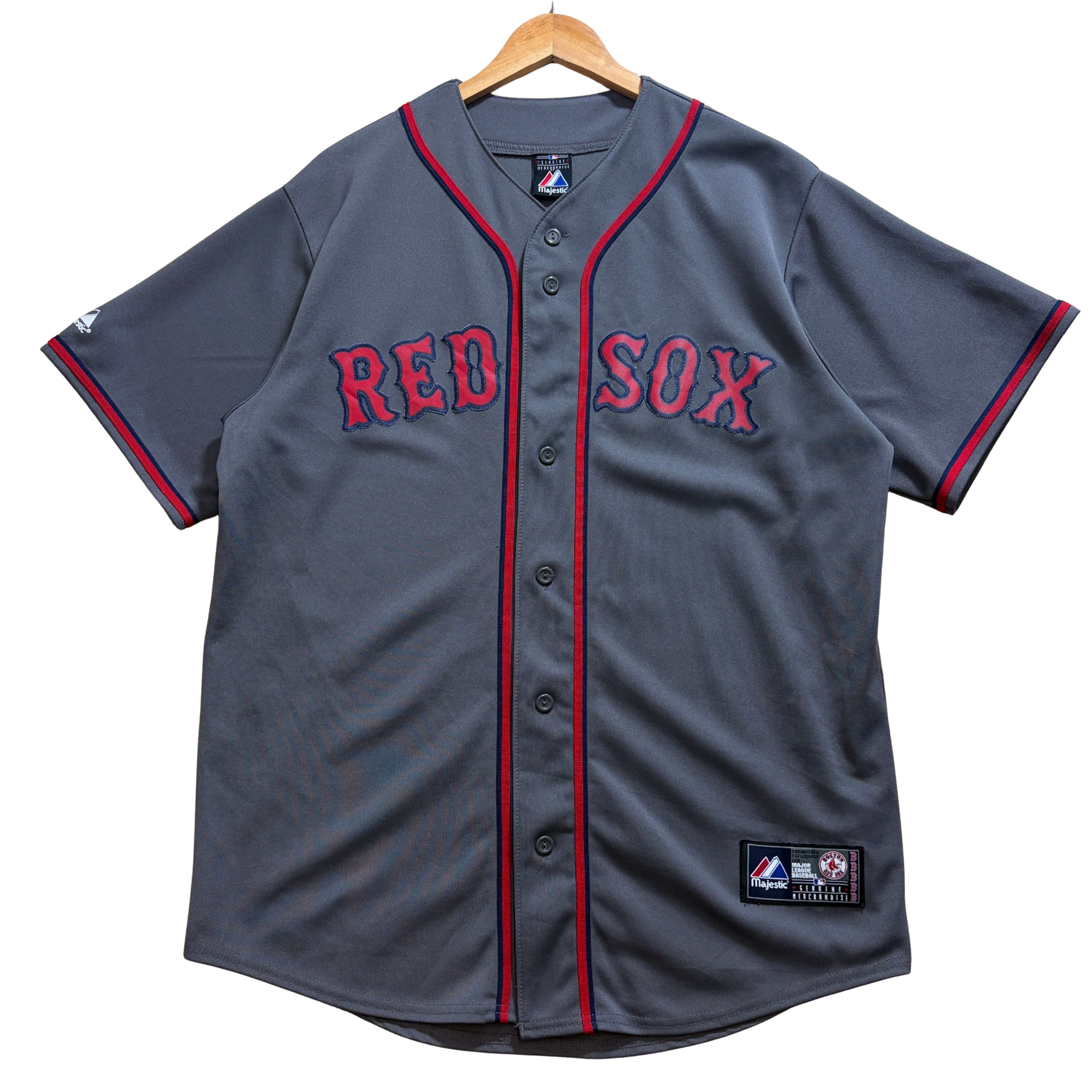 Majestic USA製 MLB Red Sox ベースボールシャツA3516 Boston Red Sox Baseball Jersey XL 相当 | TOTAL -VINTAGE SELECT-