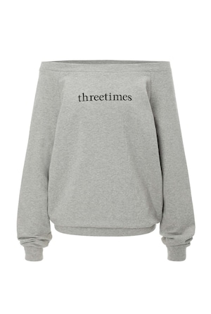 [threetimes] Basic logo off top (gray) 正規品 韓国ブランド 韓国通販 韓国代行 韓国ファッション スリータイムズ three times 日本 店舗