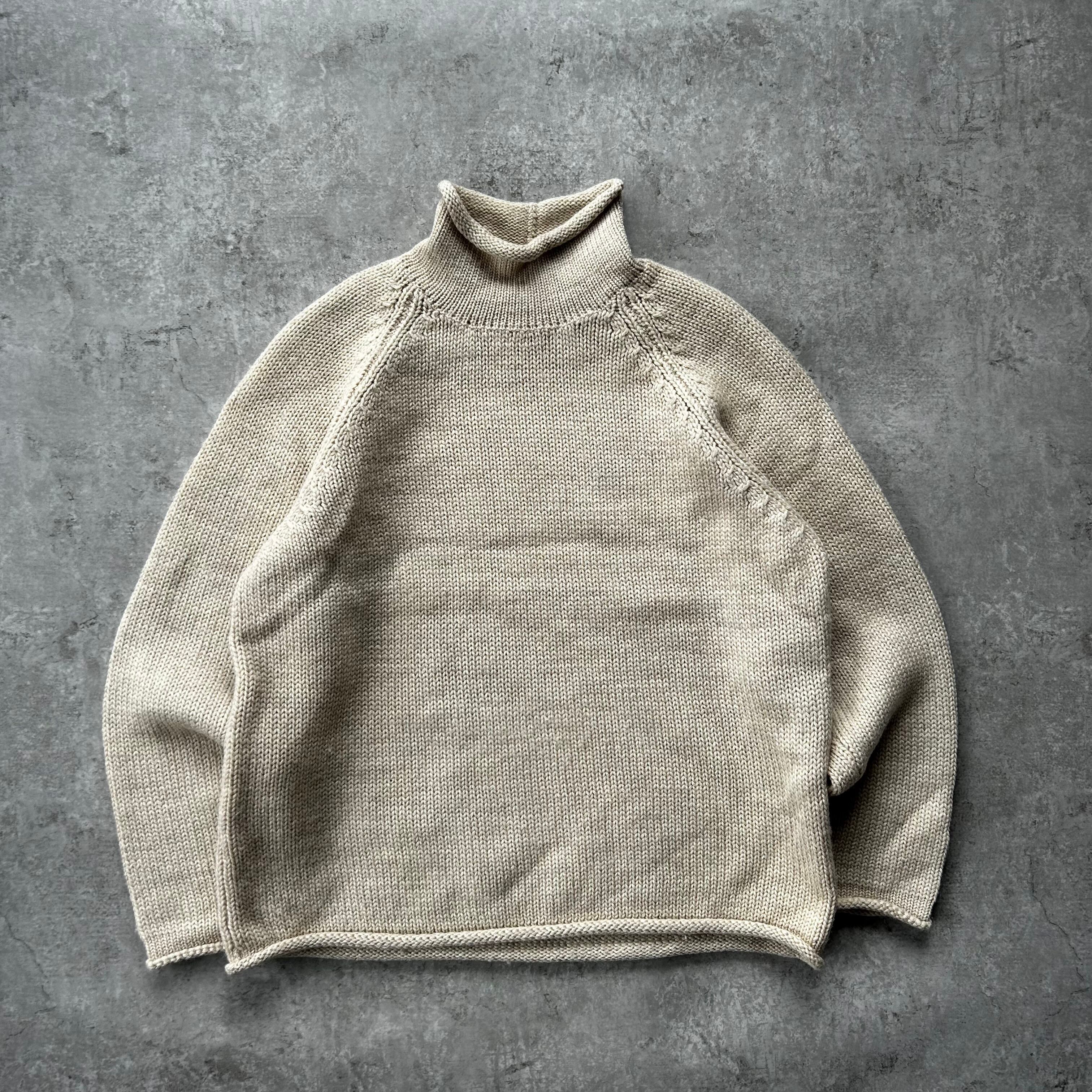 90s j.crew 名作コットンアノラック M ブルー×ホワイト 巨人タグ