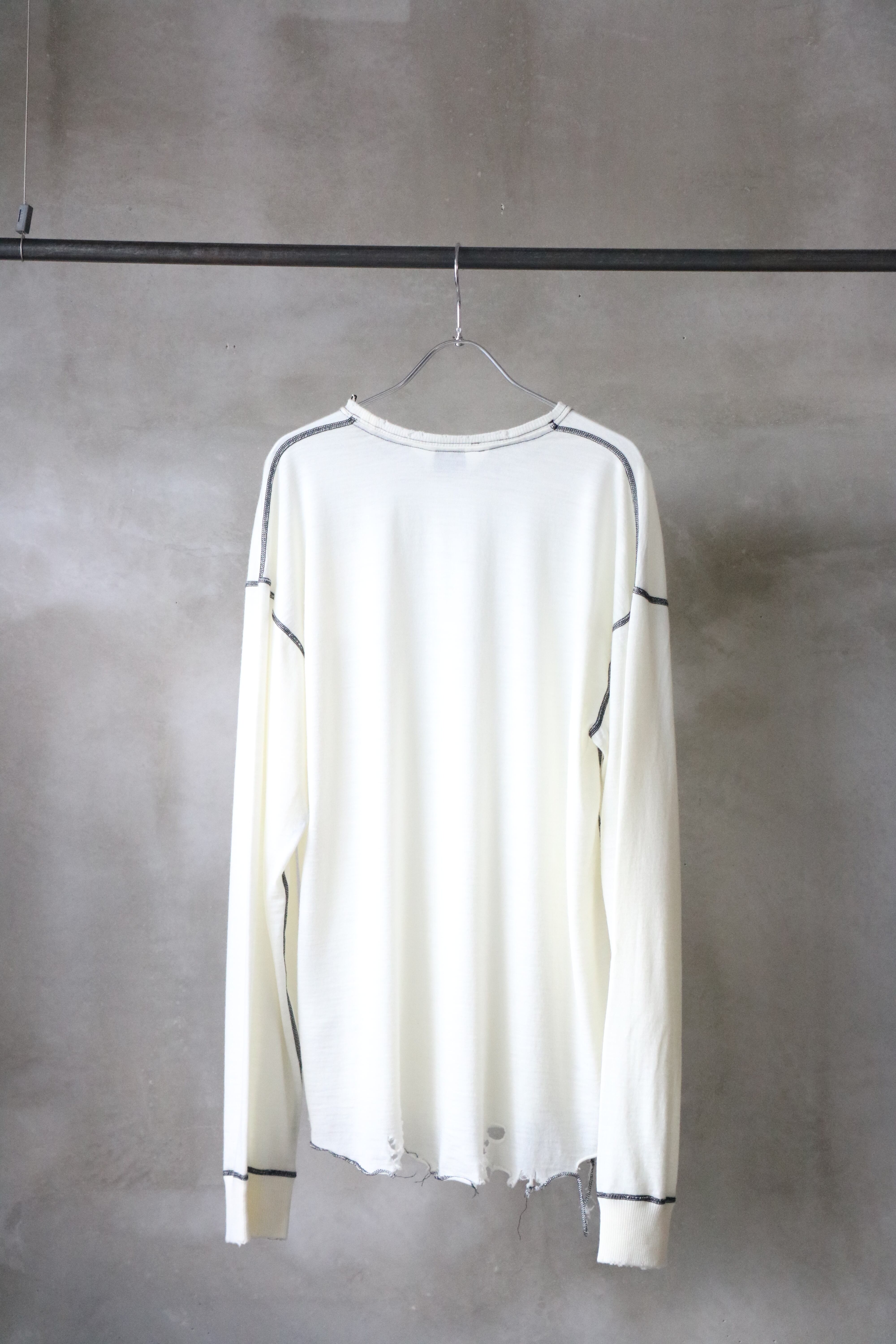 Ancellm / DAMAGE WOOL CREW LS T-SHIRT / ANC-CT79 / アンセルム 
