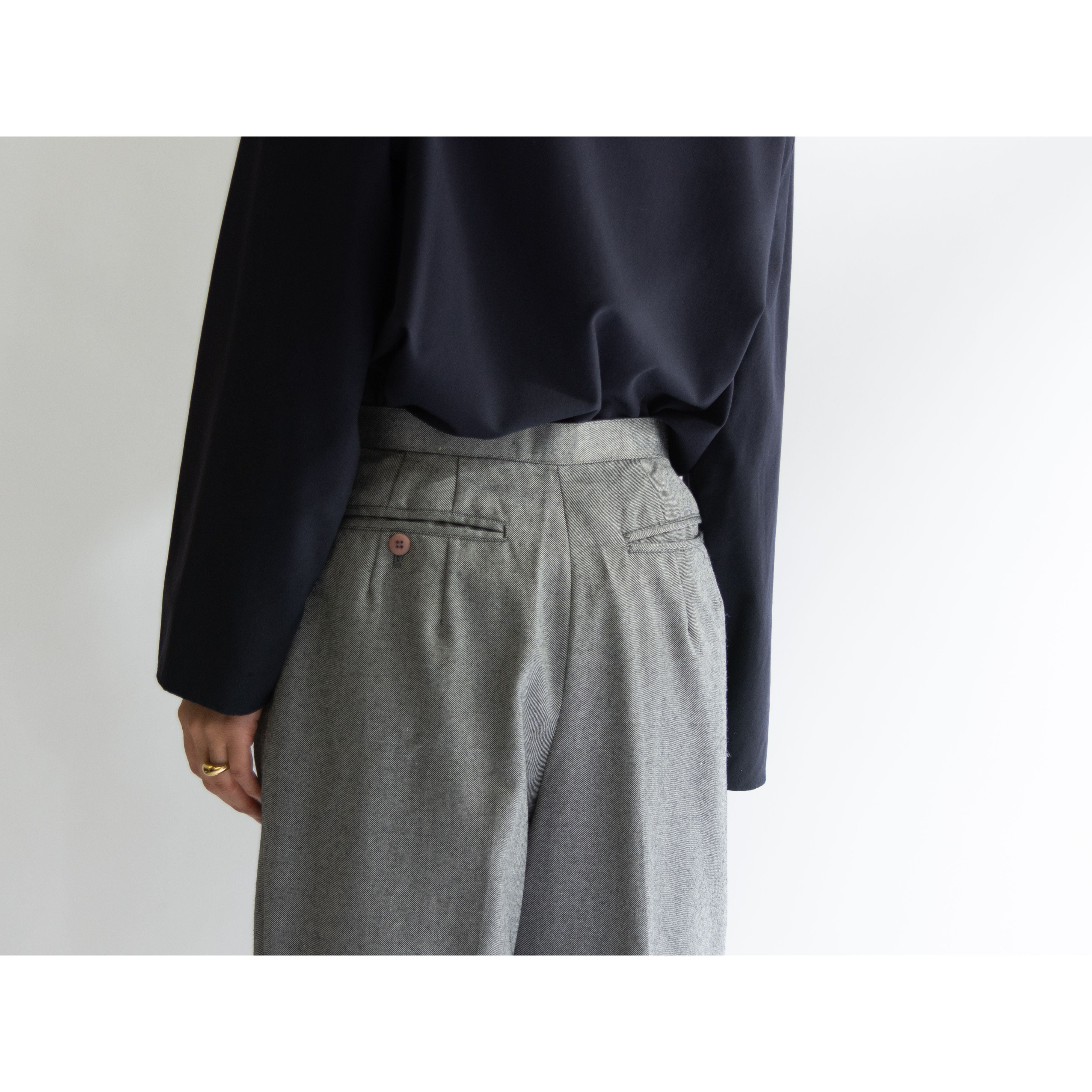 issey miyake】80's Wool Tuck Pants（イッセイミヤケ ウールタック