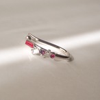 ガーネットカラー／イヤーカフ／ビジュー