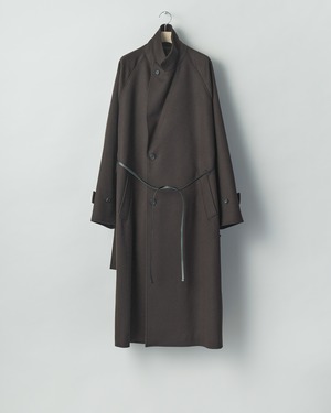 ssstein "WOOL CASHMERE OVERSIZED PEAK LAPEL CHESTER COAT〔BROWN〕"