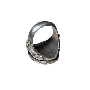 vintage Navajo silver shadow box turquoise ring