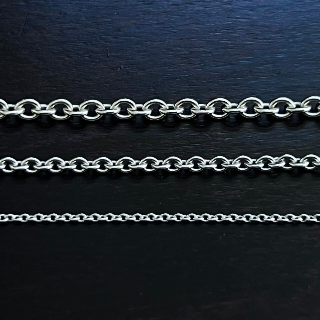 VINTAGE TIFFANY & CO. Plain Chain Necklace Sterling Silver