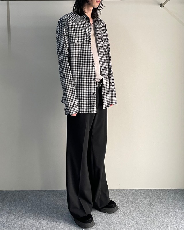 【2000a/w Dior】gingham check detail shirt