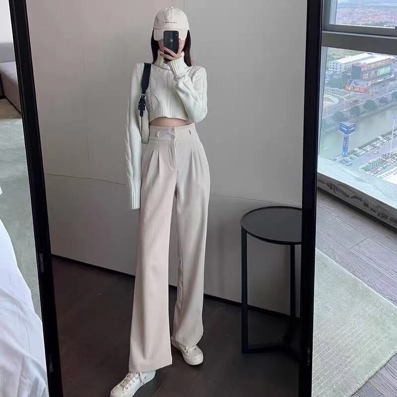 コーデュロイハイウエストワイドパンツ　AJ1362-610　