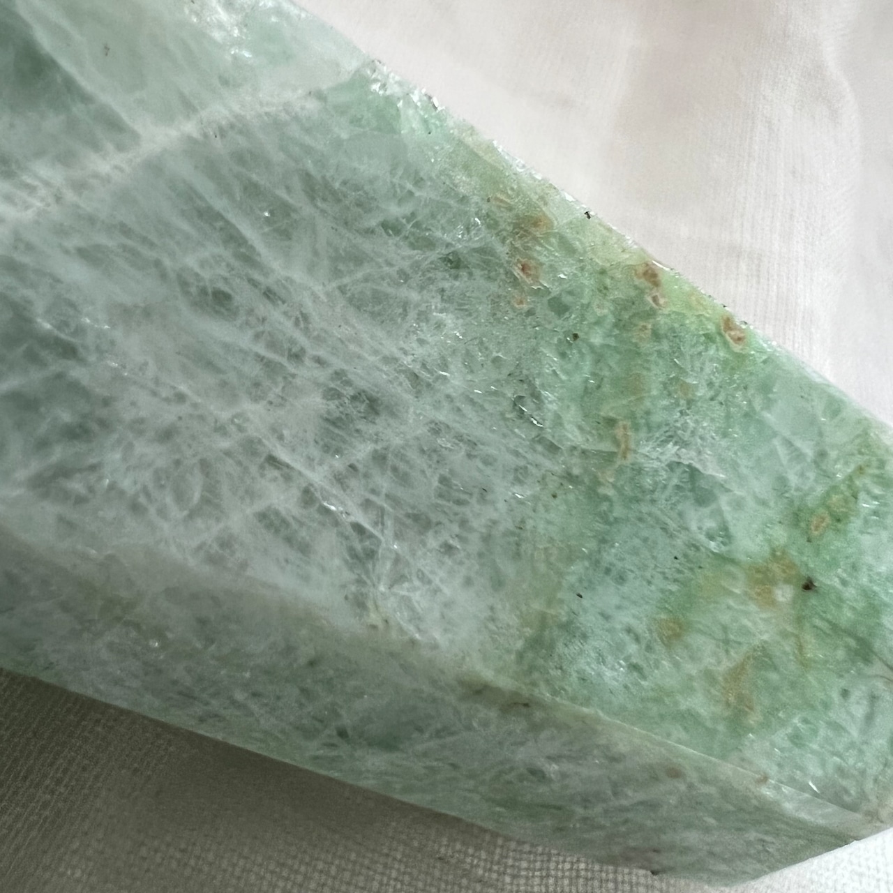 ガーニエライト タワー5*グリーンムーンストーン*ポイント*天然石インテリア*パワーストーン*天然石置き物