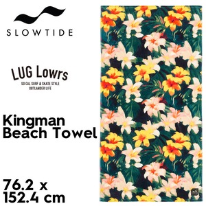 SLOWTIDE スロータイド ビーチタオル 大判タオル バスタオル コットンタオル 総柄 花柄 サーフ 海 プール キャンプ アウトドア KINGMAN BEACH TOWEL 30×60インチ STRP063 日本代理店正規品