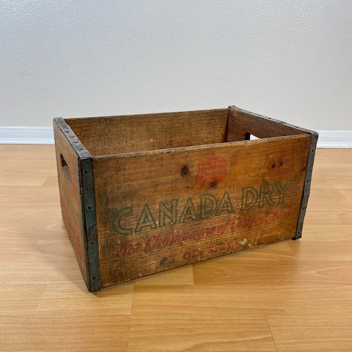#848【1940年-50年代】ビンテージ 木箱 カナダドライ 収納 ボックス