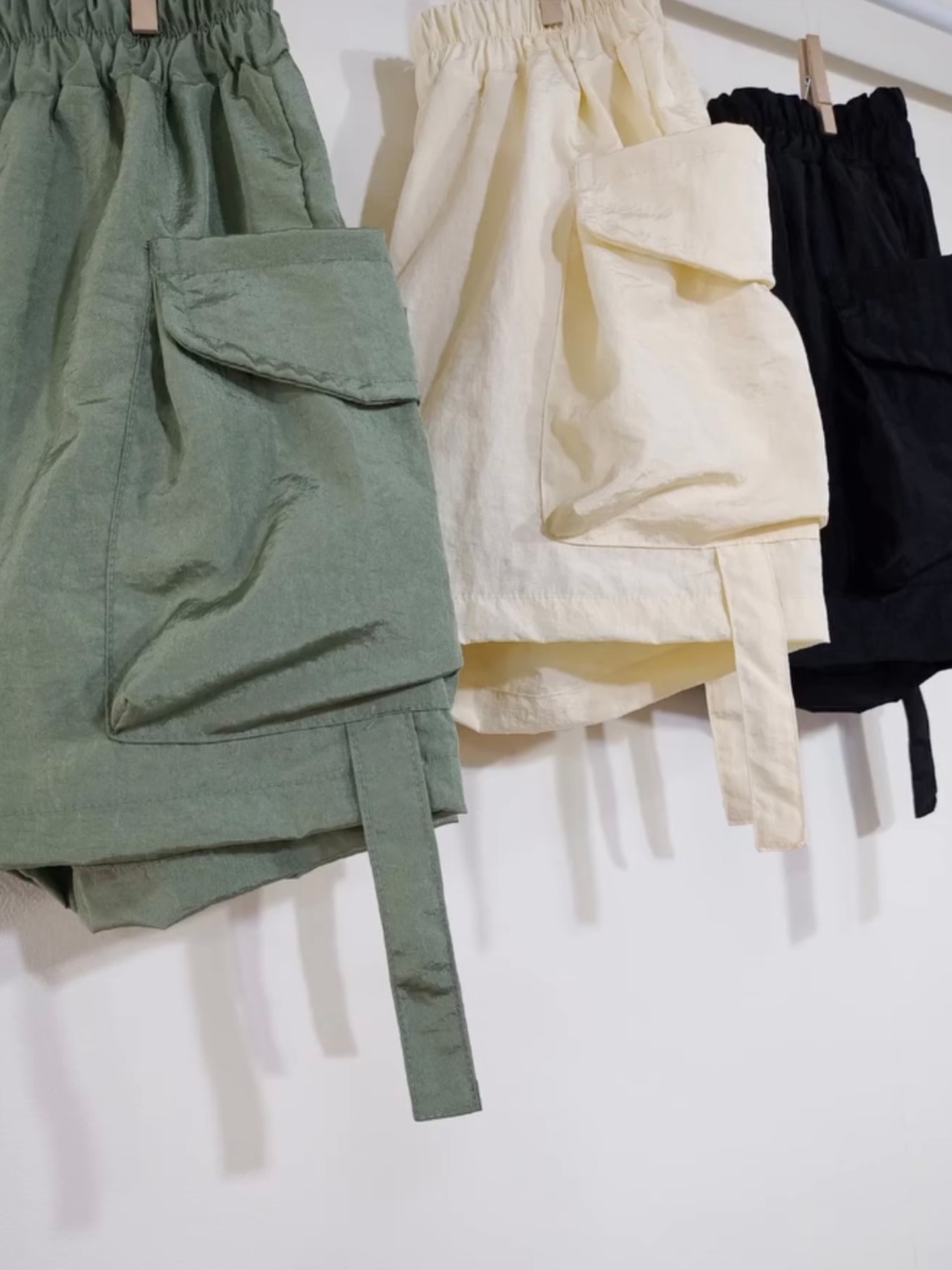【kkarere】ワッシャーハーフパンツ ブラック S100~110cmのみ - 6