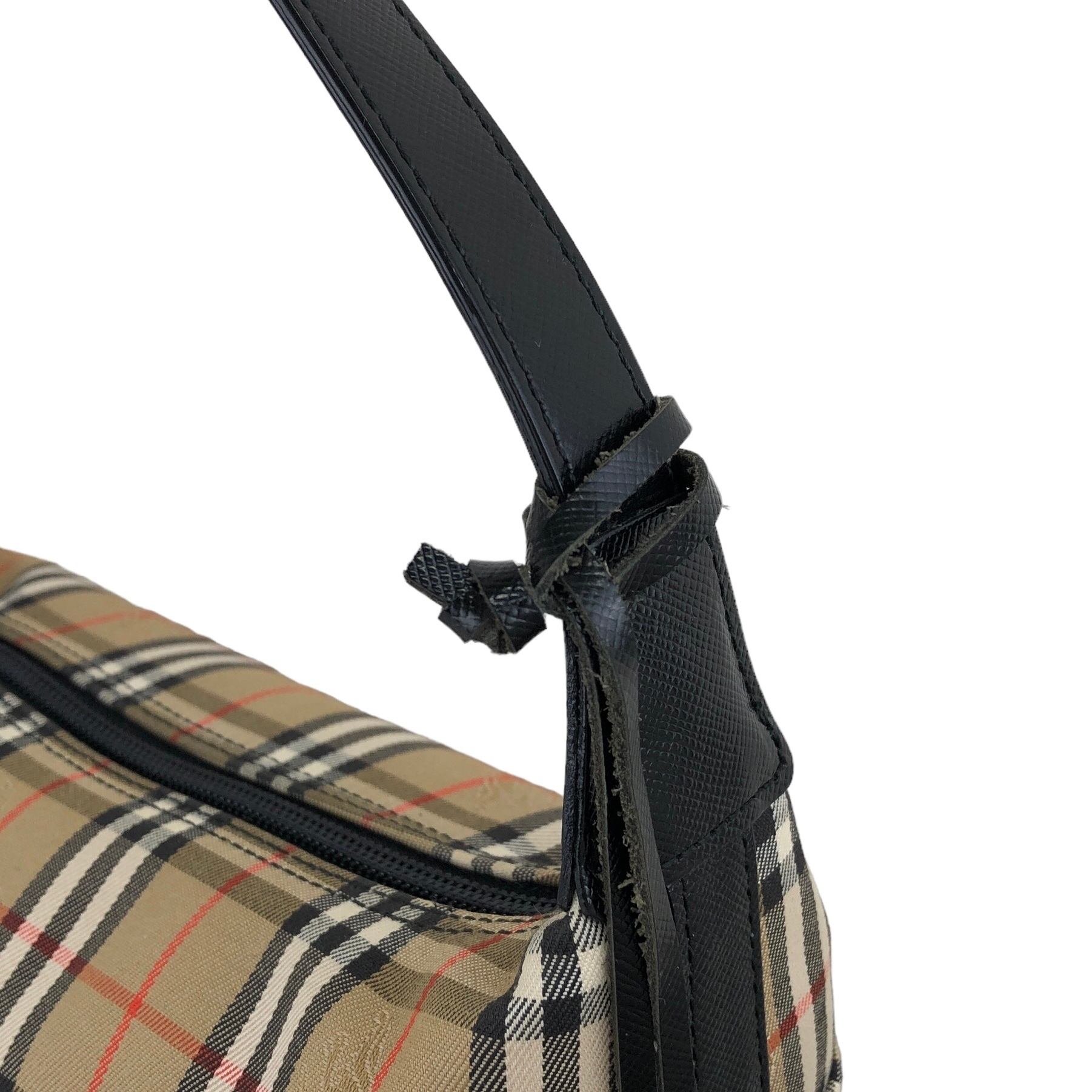 BURBERRY バーバリー ノバチェック ハンドバッグ ベージュ ロゴ