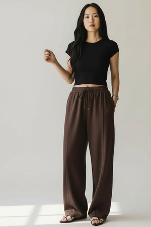 裏毛コクーンパンツ