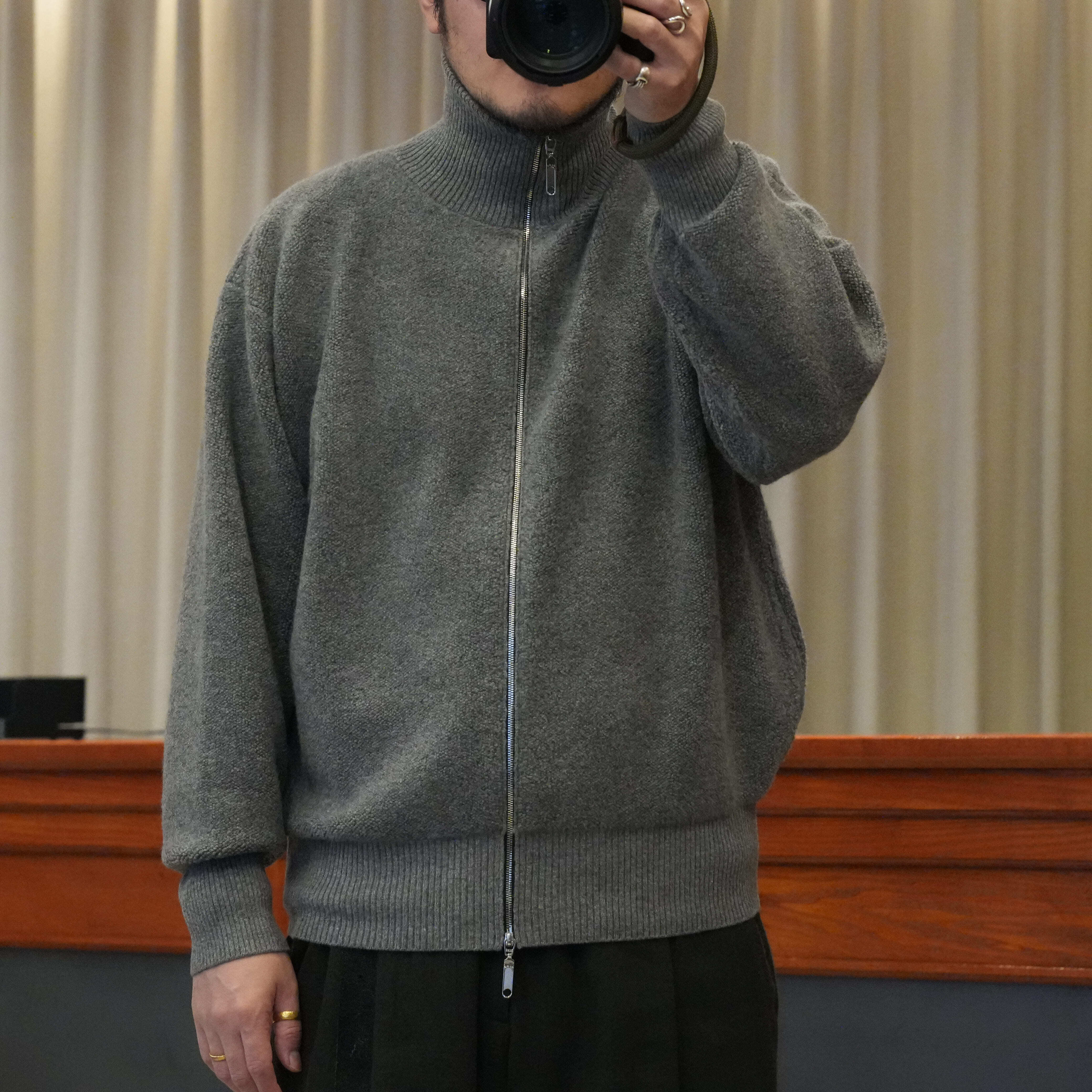 Olde H & Daughter(オールドエイチアンドドーター) 25AW "BABY CASHMERE BOA TRACK JK" -ASH-