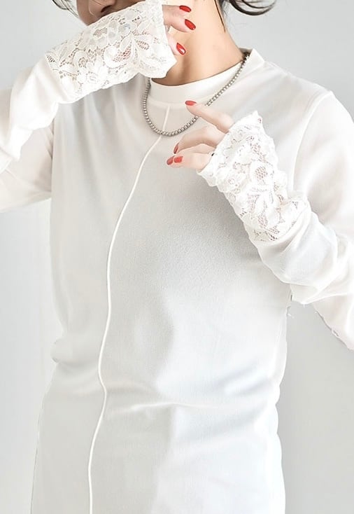 ANIECA 】Crew Neck Sheer Tops | valance 福井｜レディース セレクト