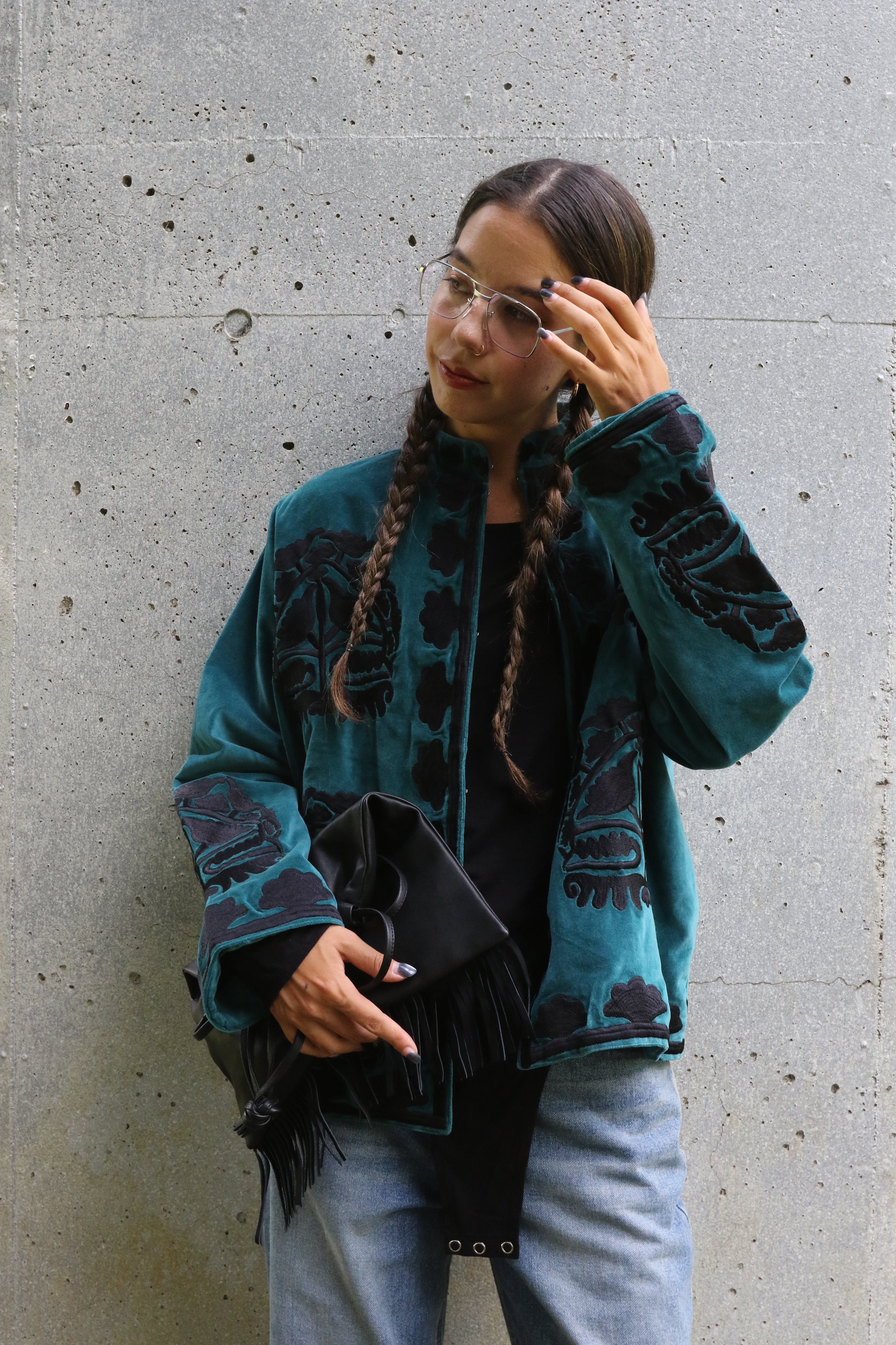 刺繍ベロアジャケット(5W36011E) | ZURI