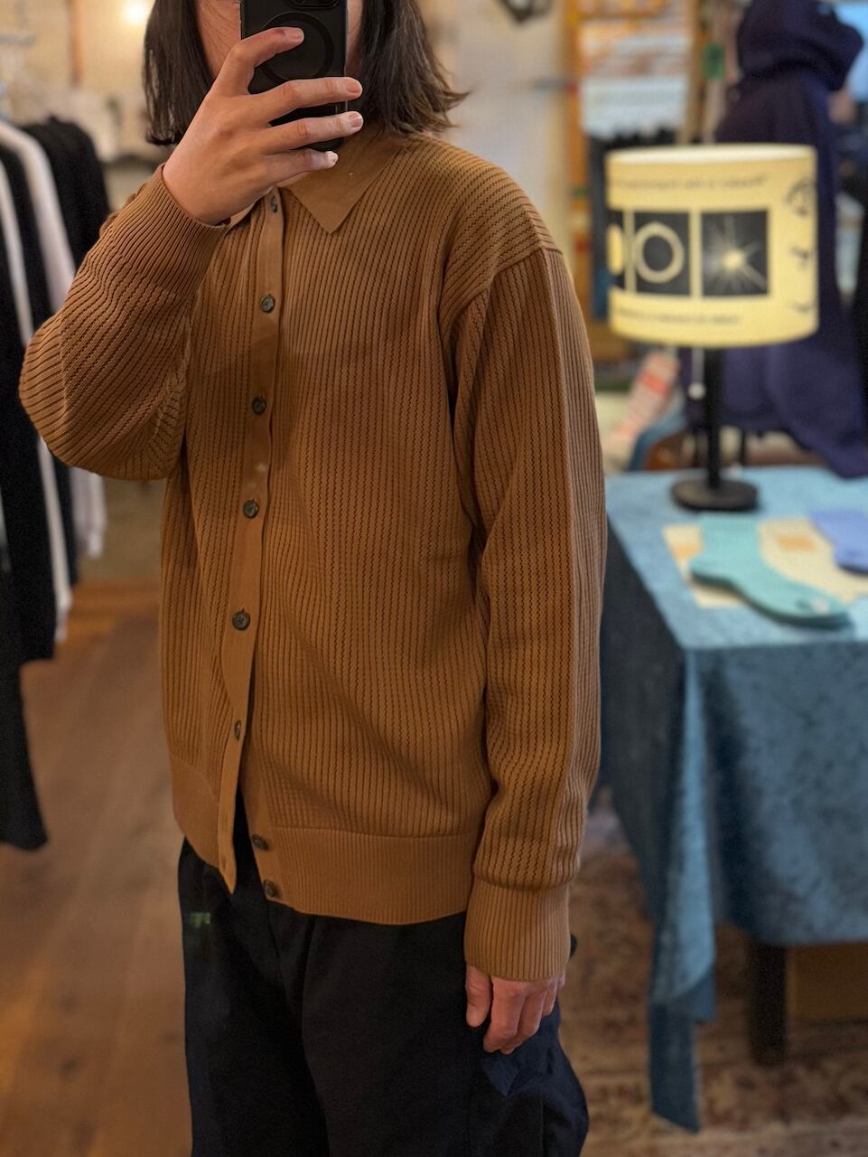 crepuscule / stripe mesh knit shirt | EE ONLINE STORE -