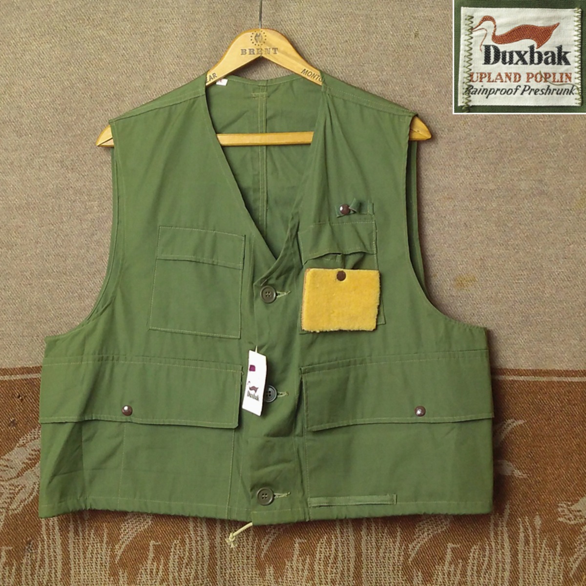 60s～ Duxbak UPLAND POPLIN Fishing Vest （L） DEAD-STOCK Wonder